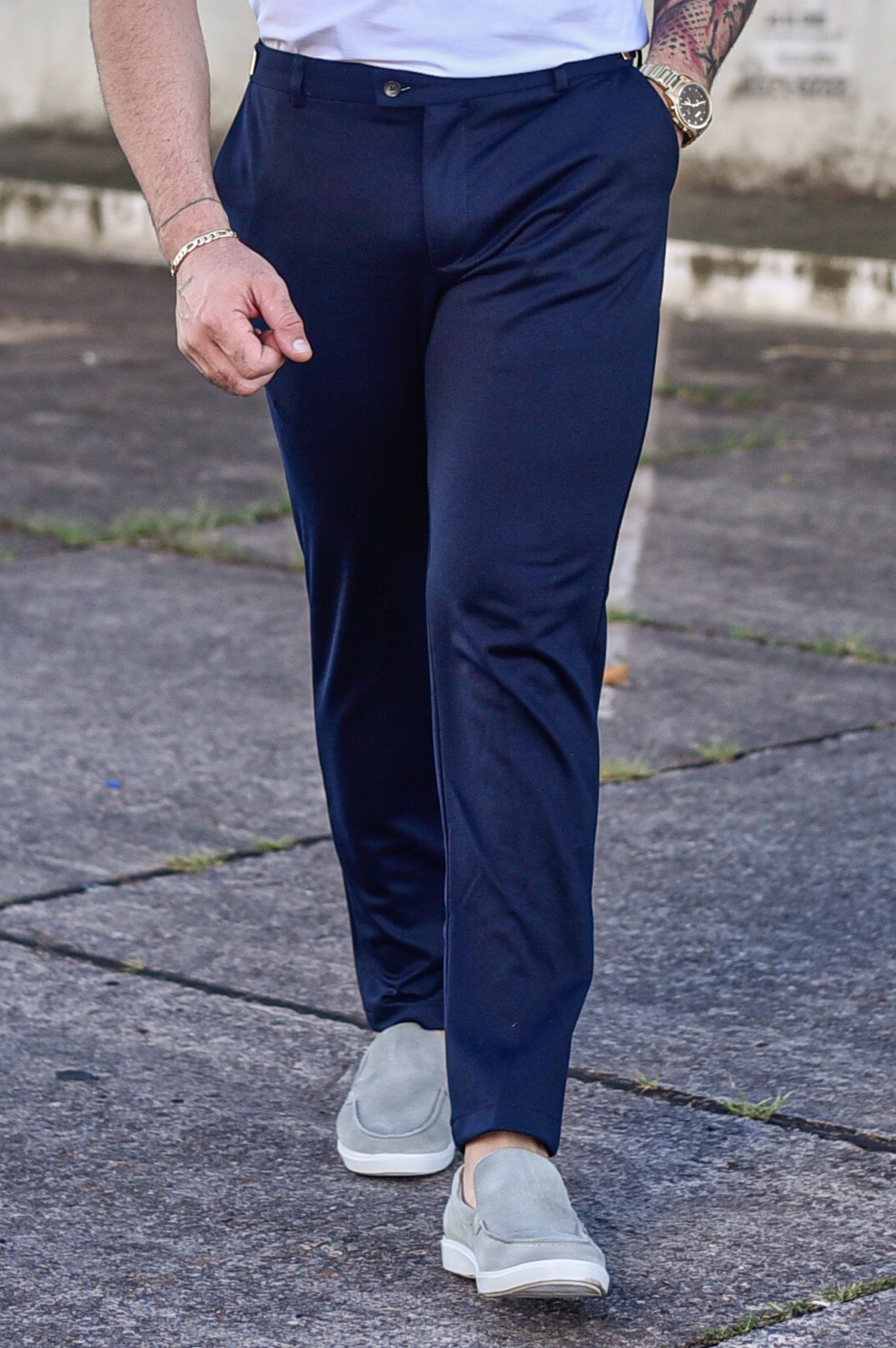 Calça Levon Signature com Ajuste - Azul Marinho