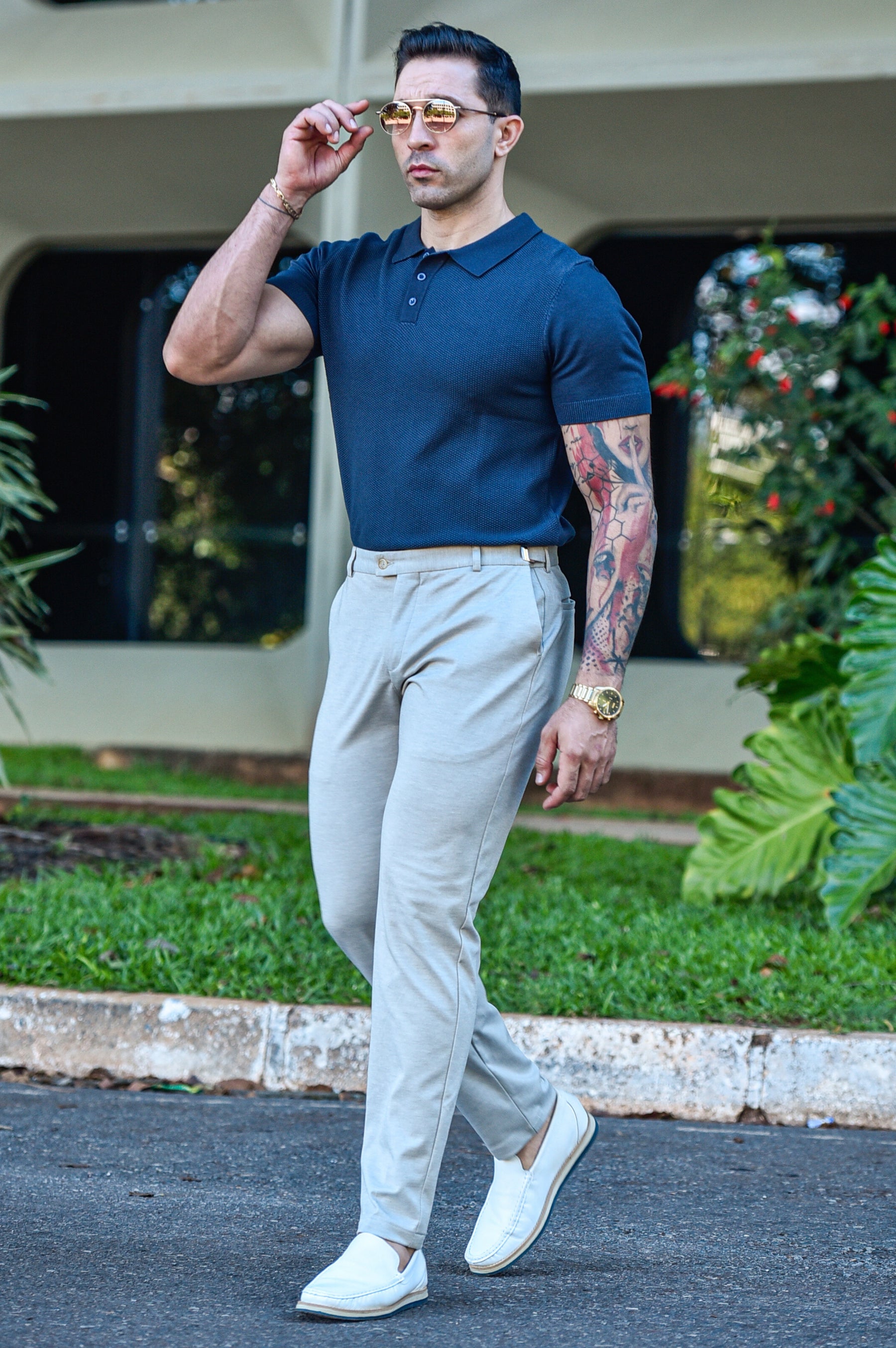 Calça Levon Signature com Ajuste - Cinza