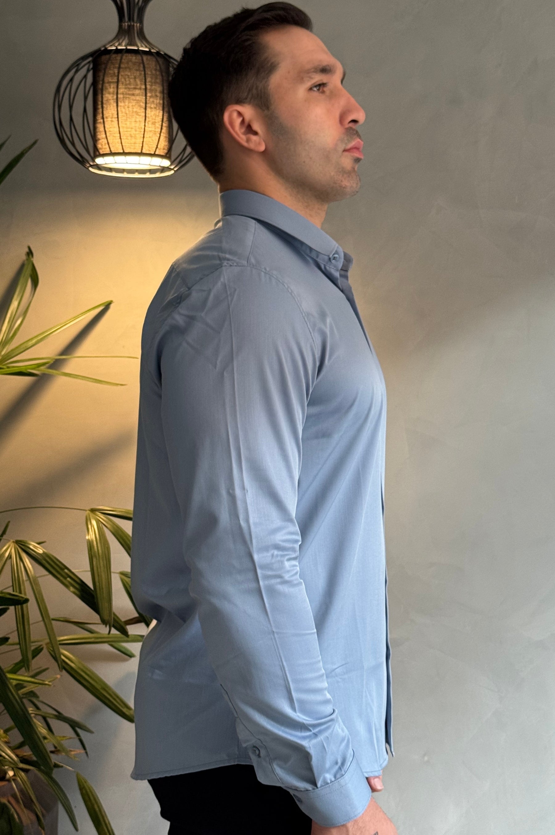 Camisa Soft Bambu Azul Claro