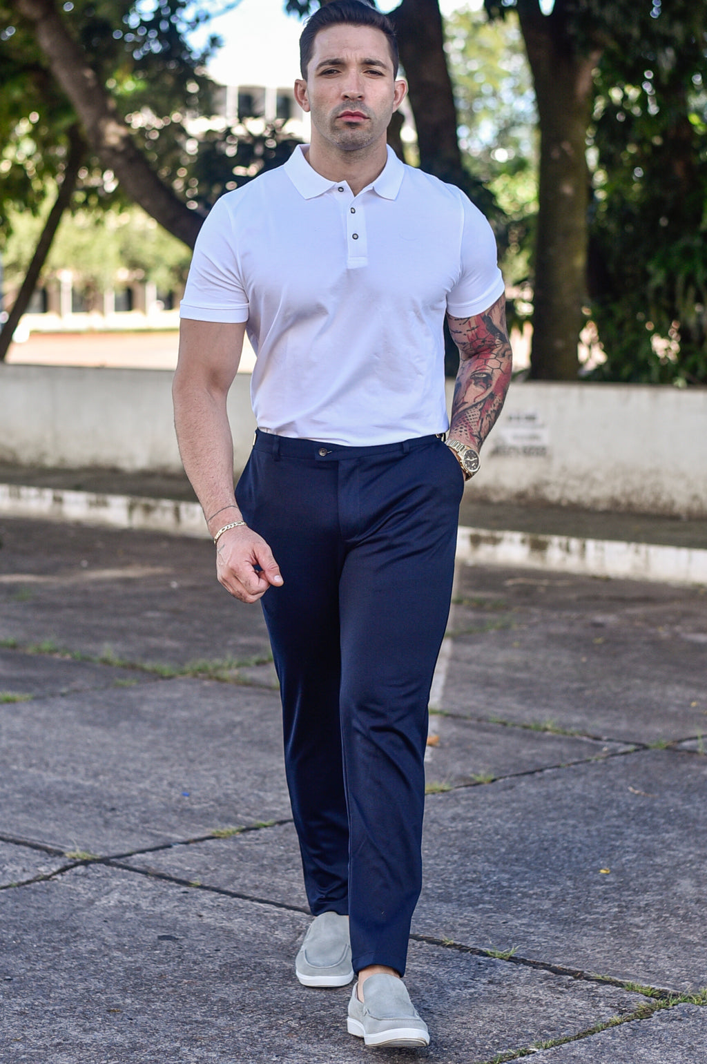 Calça Levon Signature com Ajuste - Azul Marinho