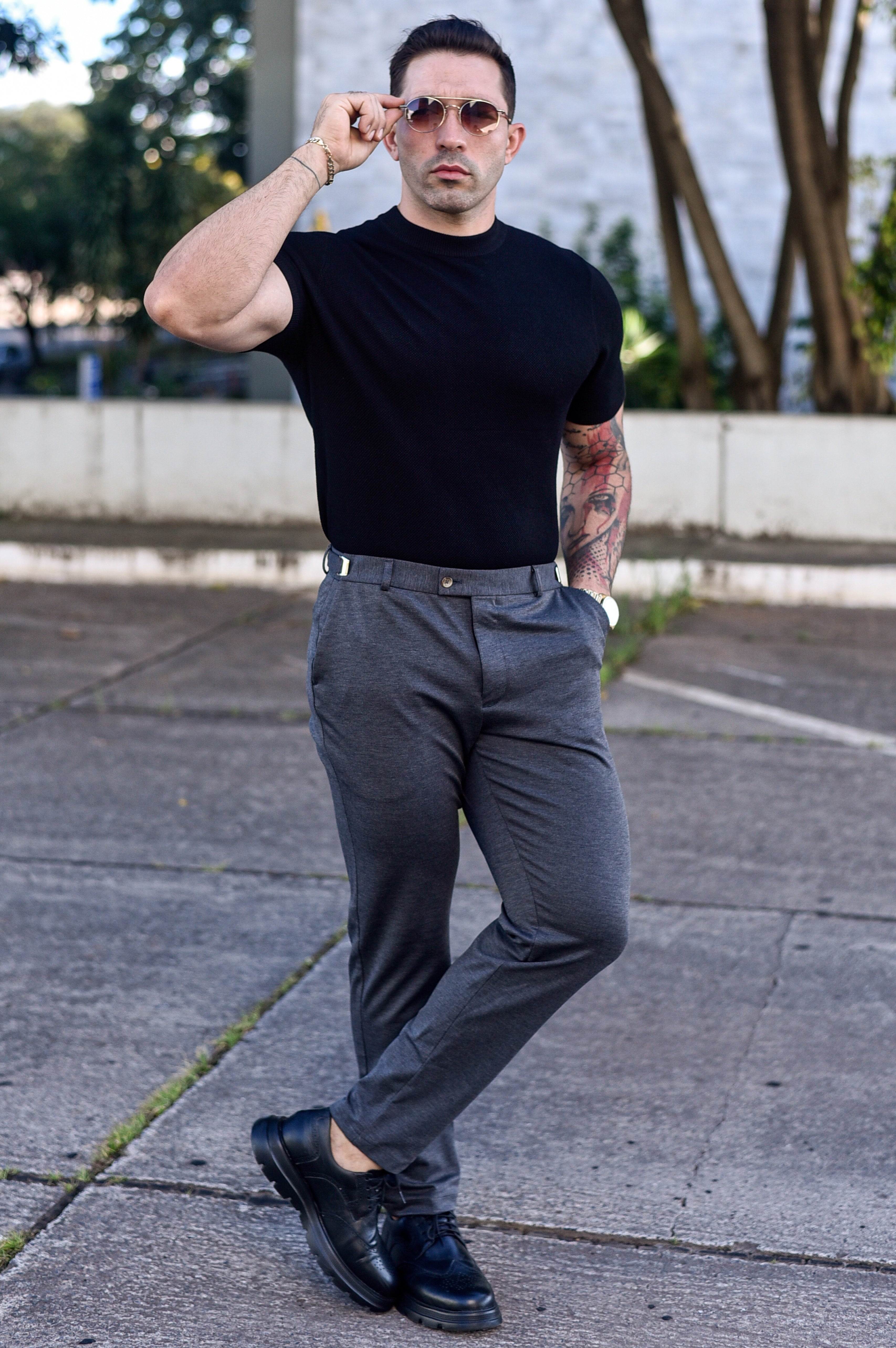 Calça Levon Signature com Ajuste - Chumbo