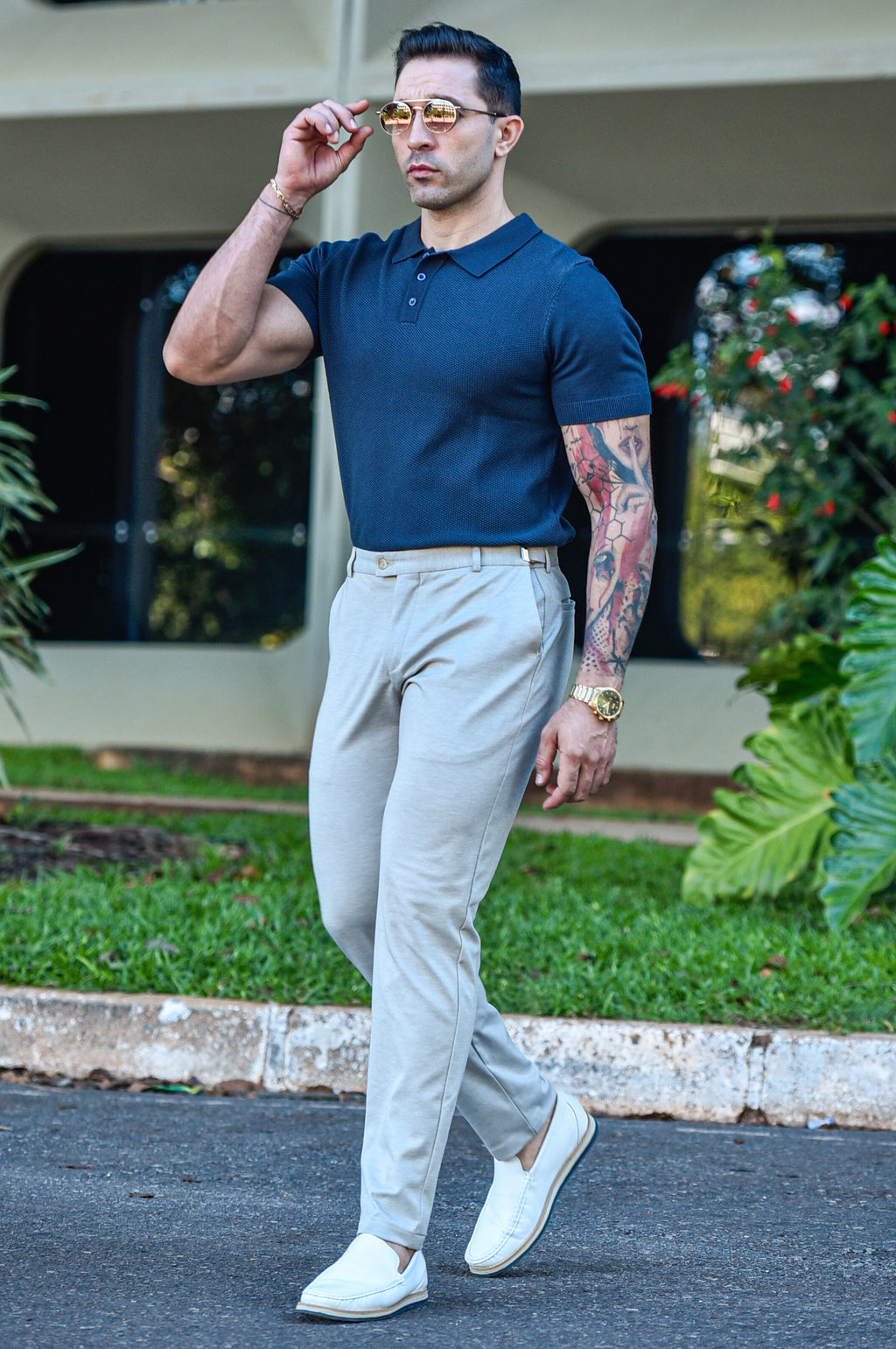 Calça Levon Signature com Ajuste - Cinza