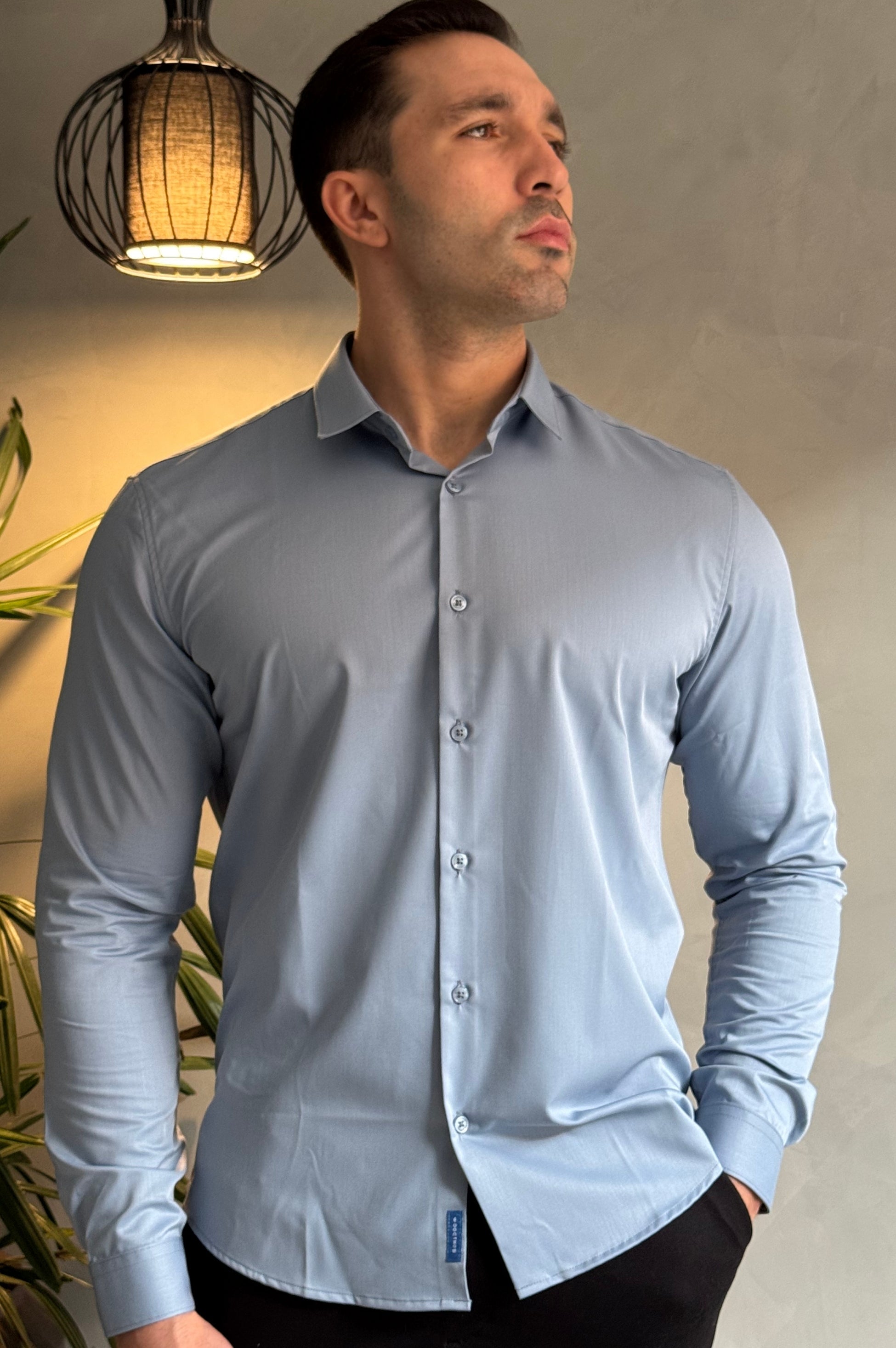 Camisa Soft Bambu Azul Claro