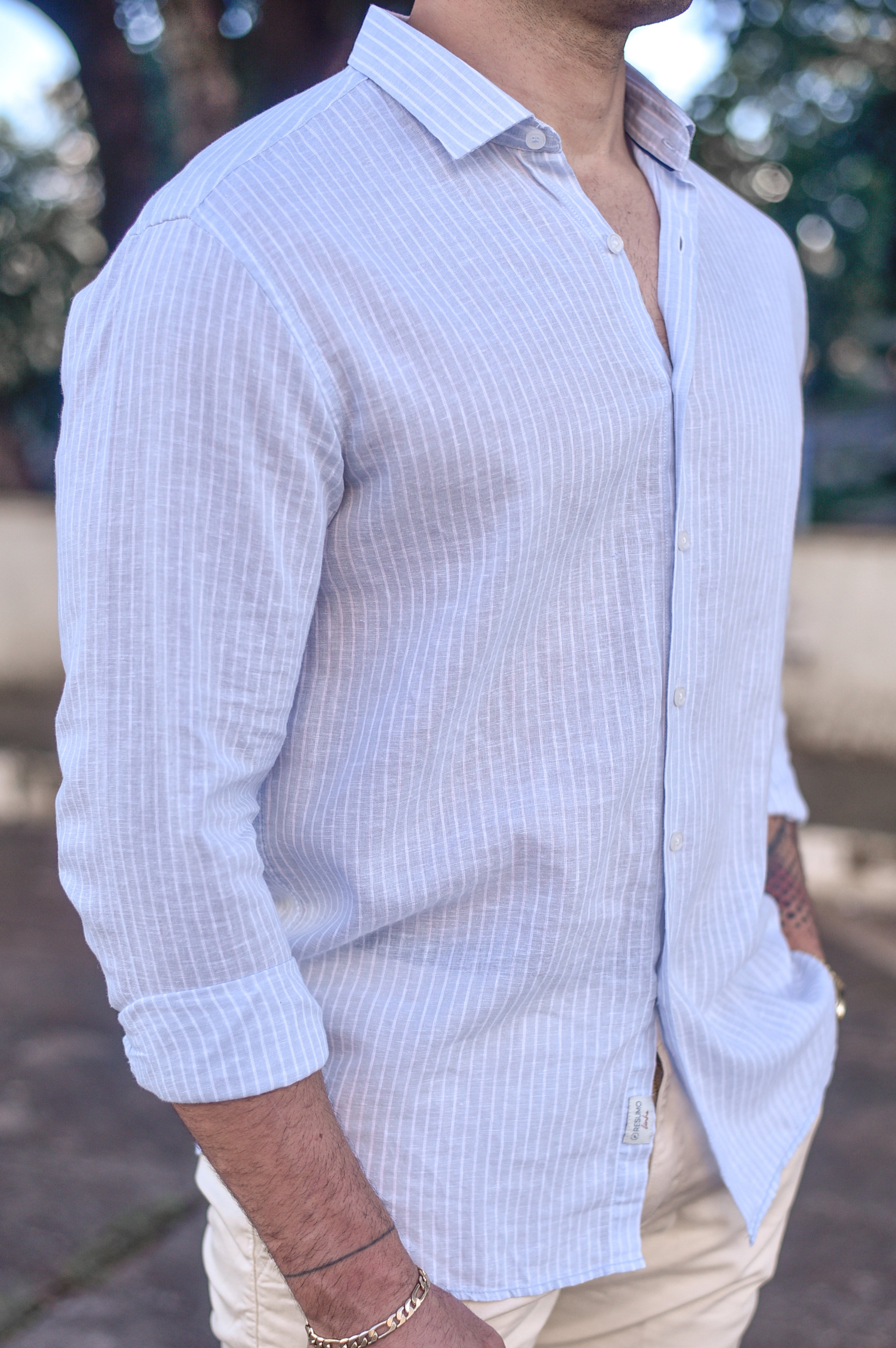 Camisa de Linho com Listras