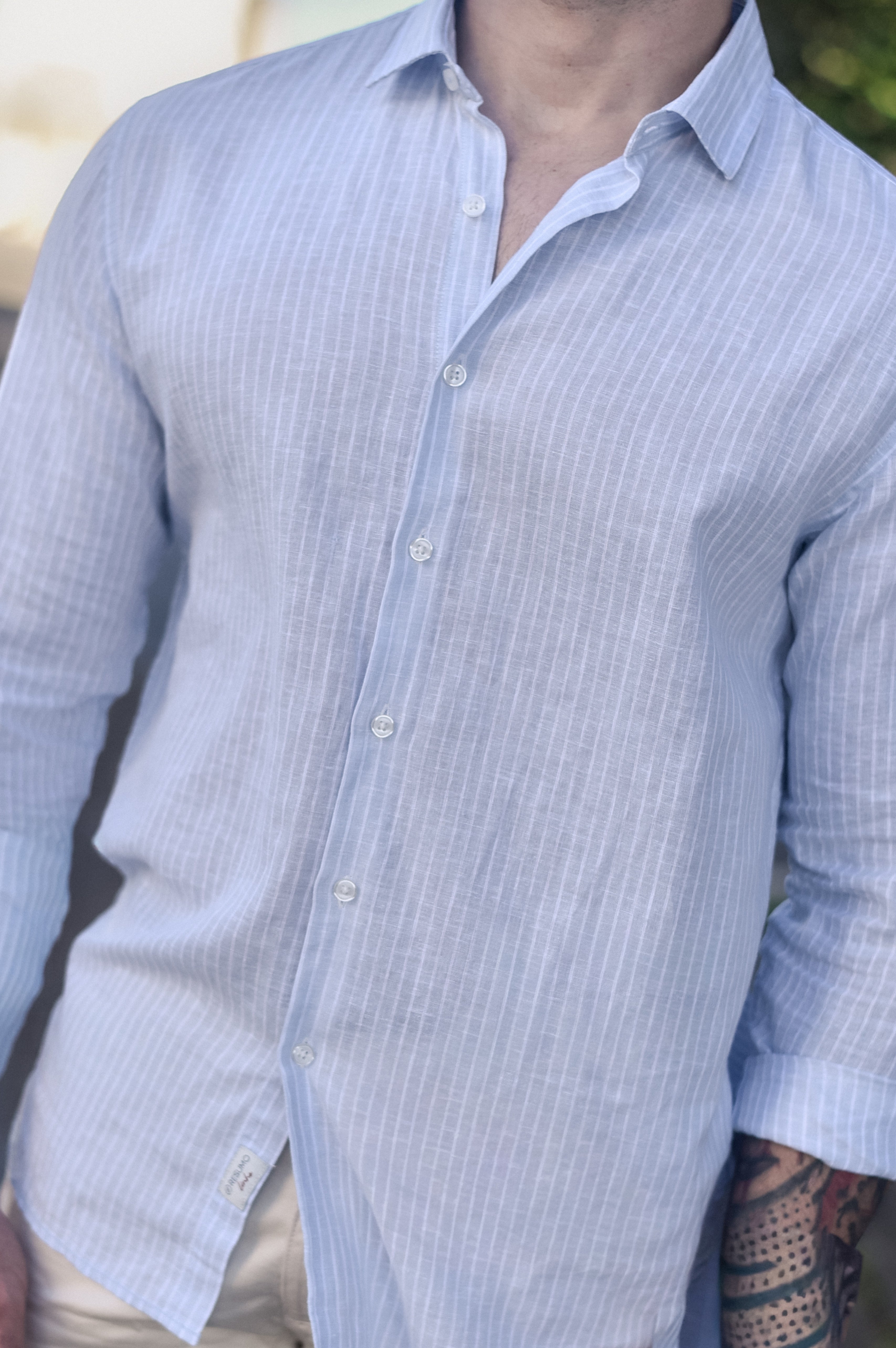 Camisa de Linho com Listras