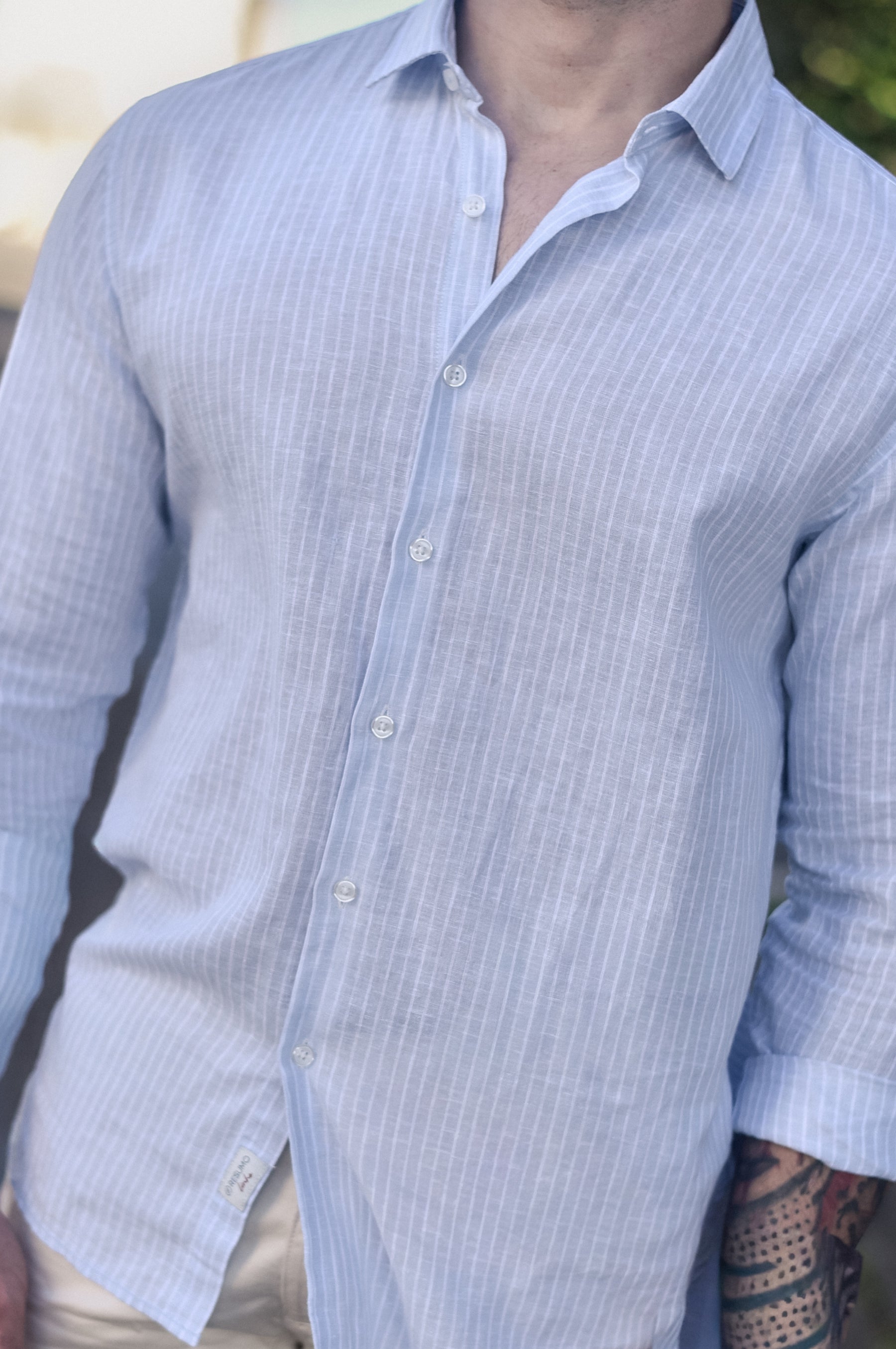 Camisa de Linho com Listras