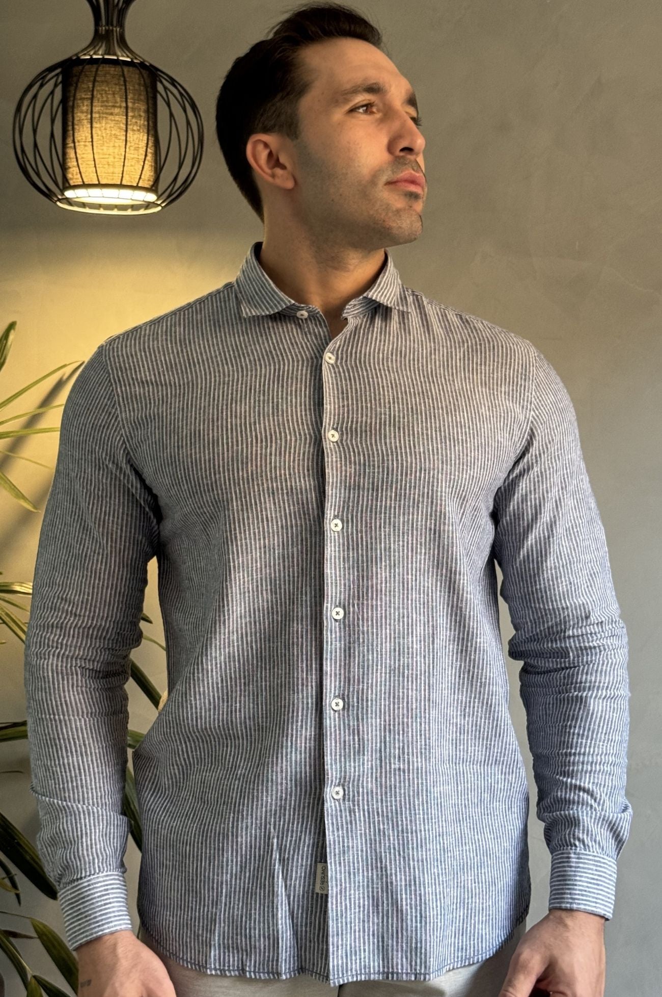 Camisa de Linho com Listras