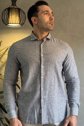 Camisa de Linho com Listras