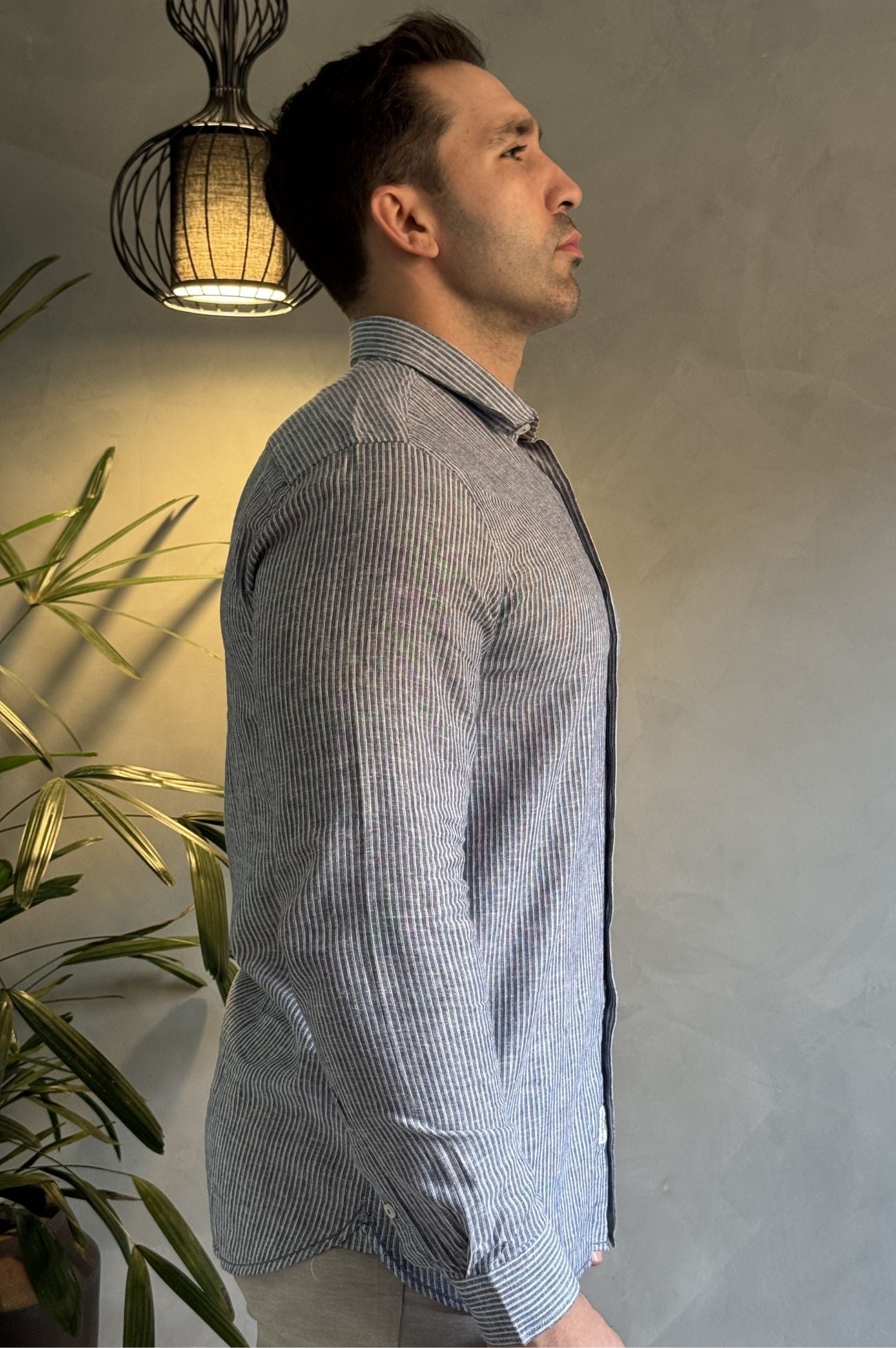 Camisa de Linho com Listras