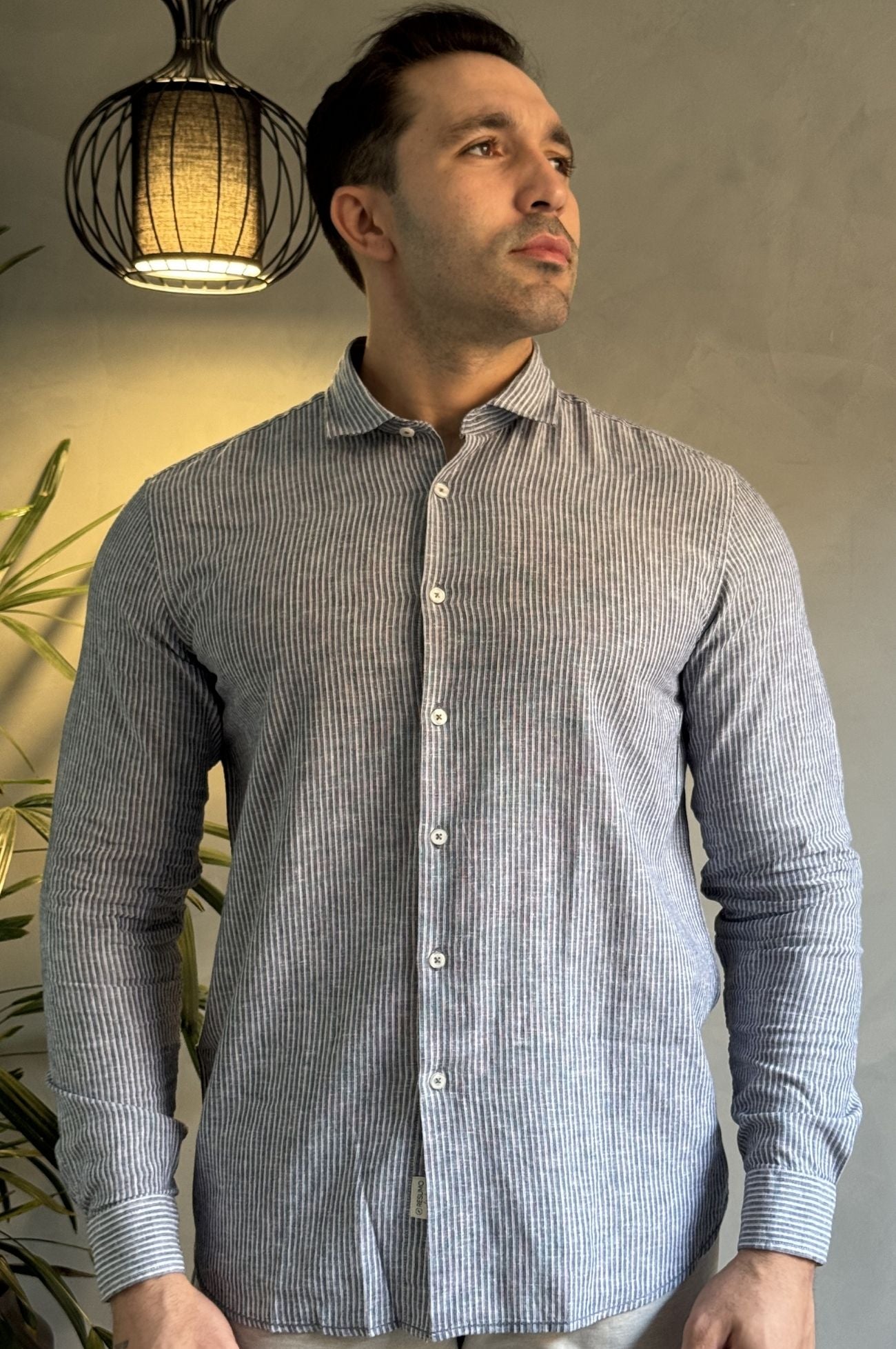 Camisa de Linho com Listras