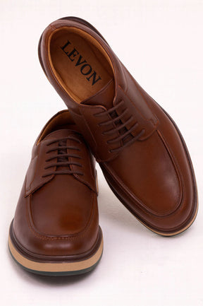Sapato Derby Elite Couro Premium Café Verona