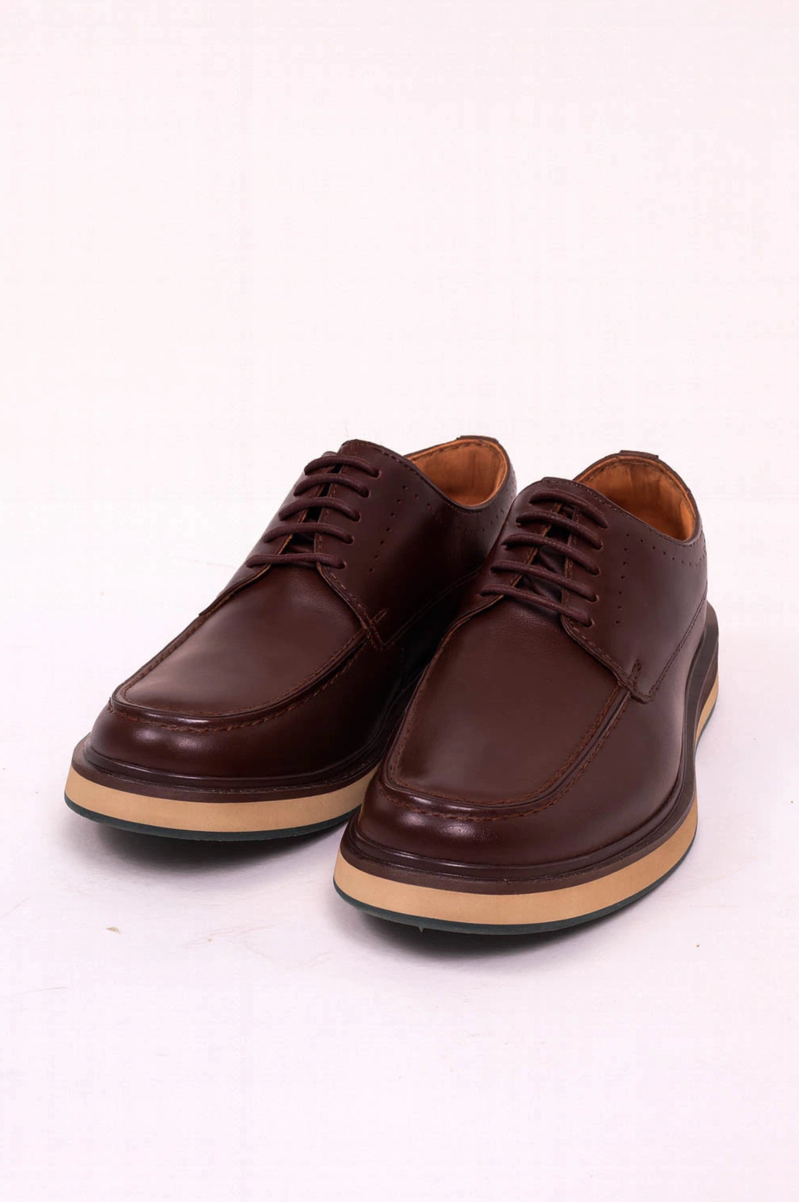 Sapato Derby Elite Couro Premium Café Verona