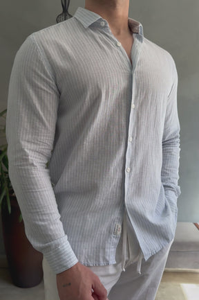 Camisa de Linho com Listras